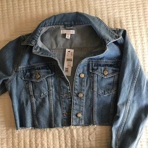 NWT topshop cropped jean jacket